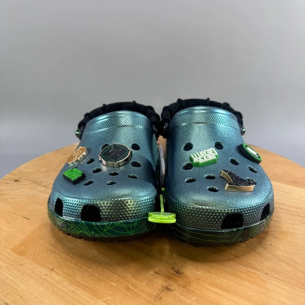 Crocs Wicked Elphaba Men's Size 13 Classic‎ Clogs Limited Edition w/ Jibbitz NEW